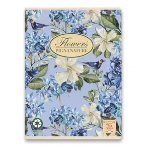 Školský zošit Pigna Nature Flowers A5, čistý, 40 listov, mix motívov